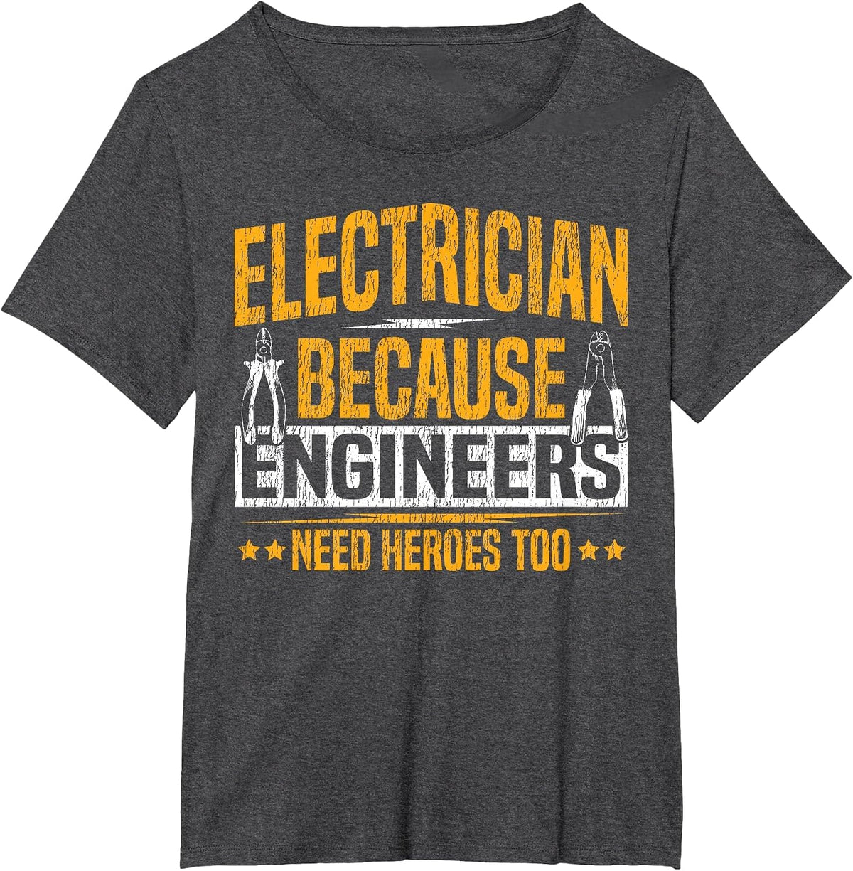 Electrician Vintage Electrician Because Engineers Need T-Shirt - Dark Heather Grey