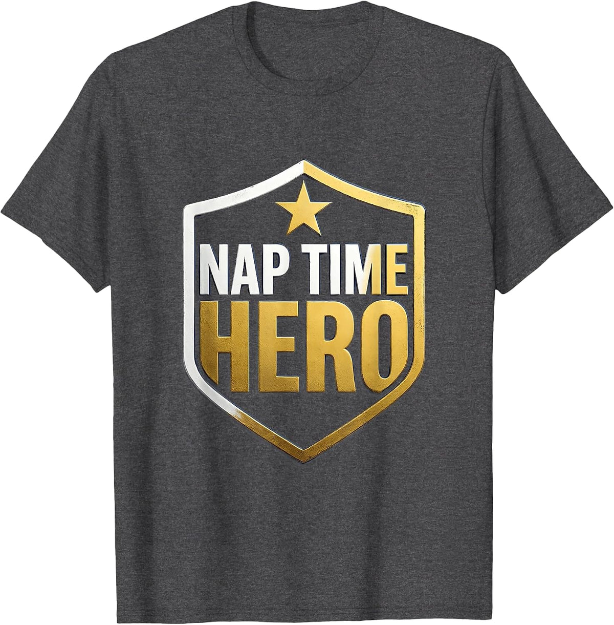 Nap Time Hero Preschool Teacher Design T-Shirt - Dark Heather Grey