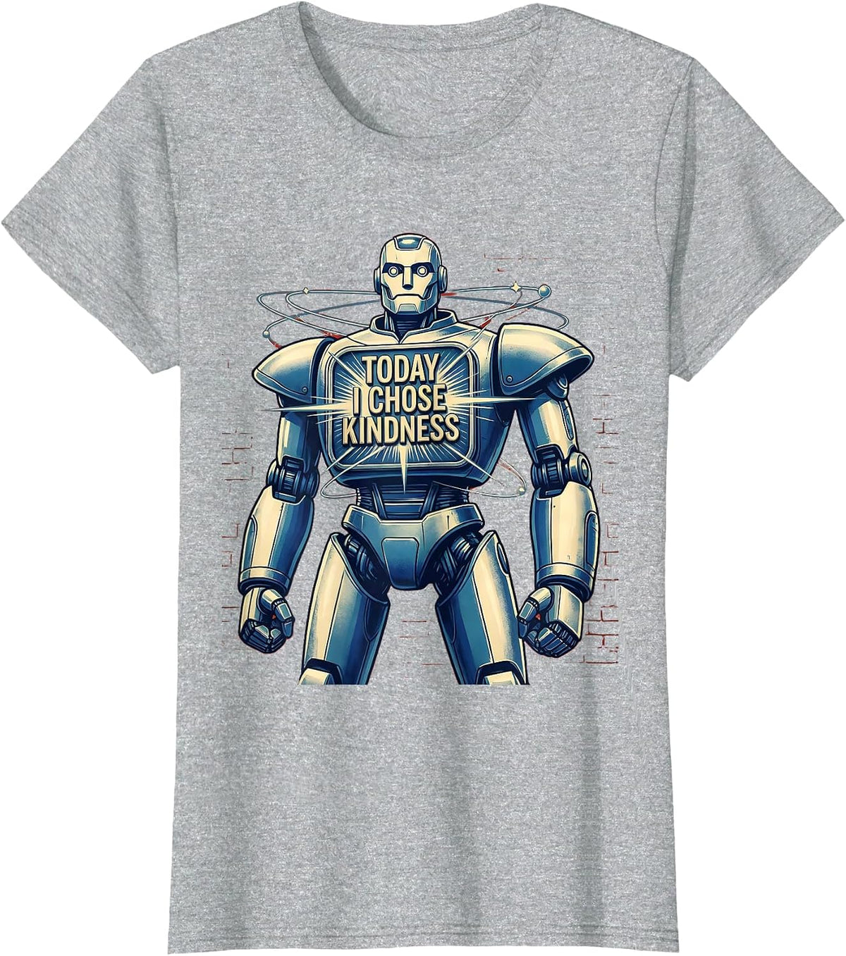 Today I Chose Kindness Positive Mindset Design T-Shirt - Heather Grey