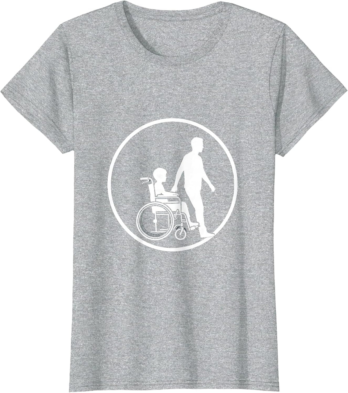 Paraprofessional Wheelchair Student School Hallway T-Shirt - Heather Grey