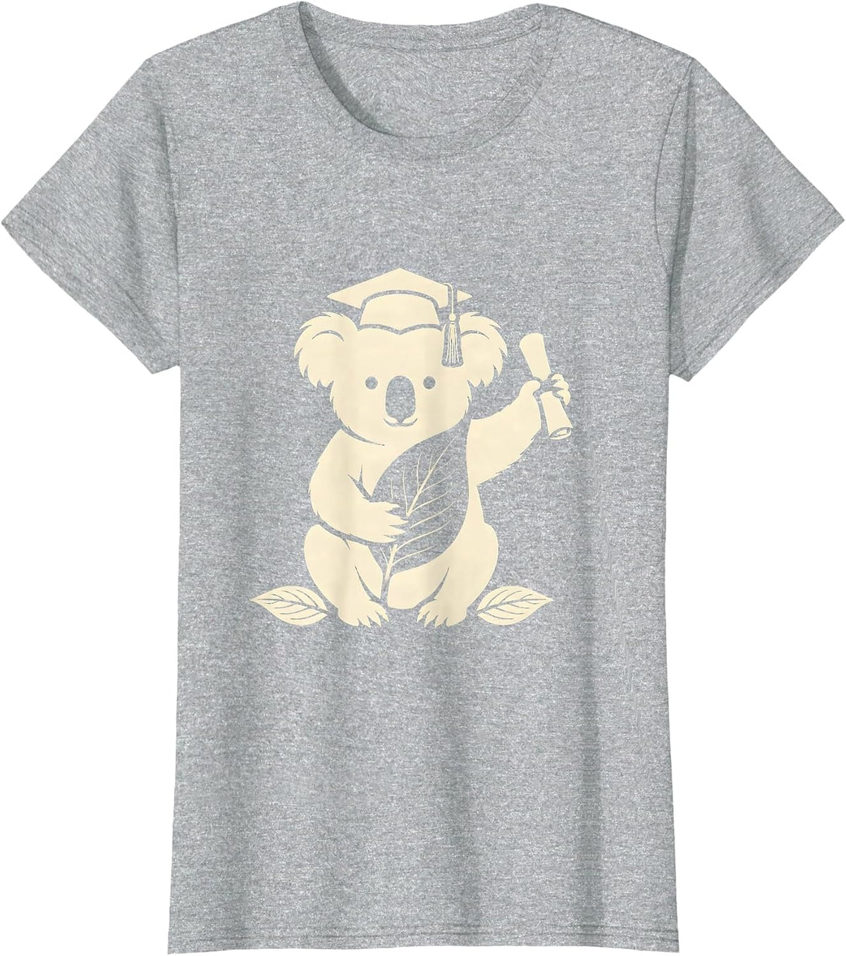 Graduation Koala Silhouette Cute Australian Wildlife Gift T-Shirt - Heather Grey