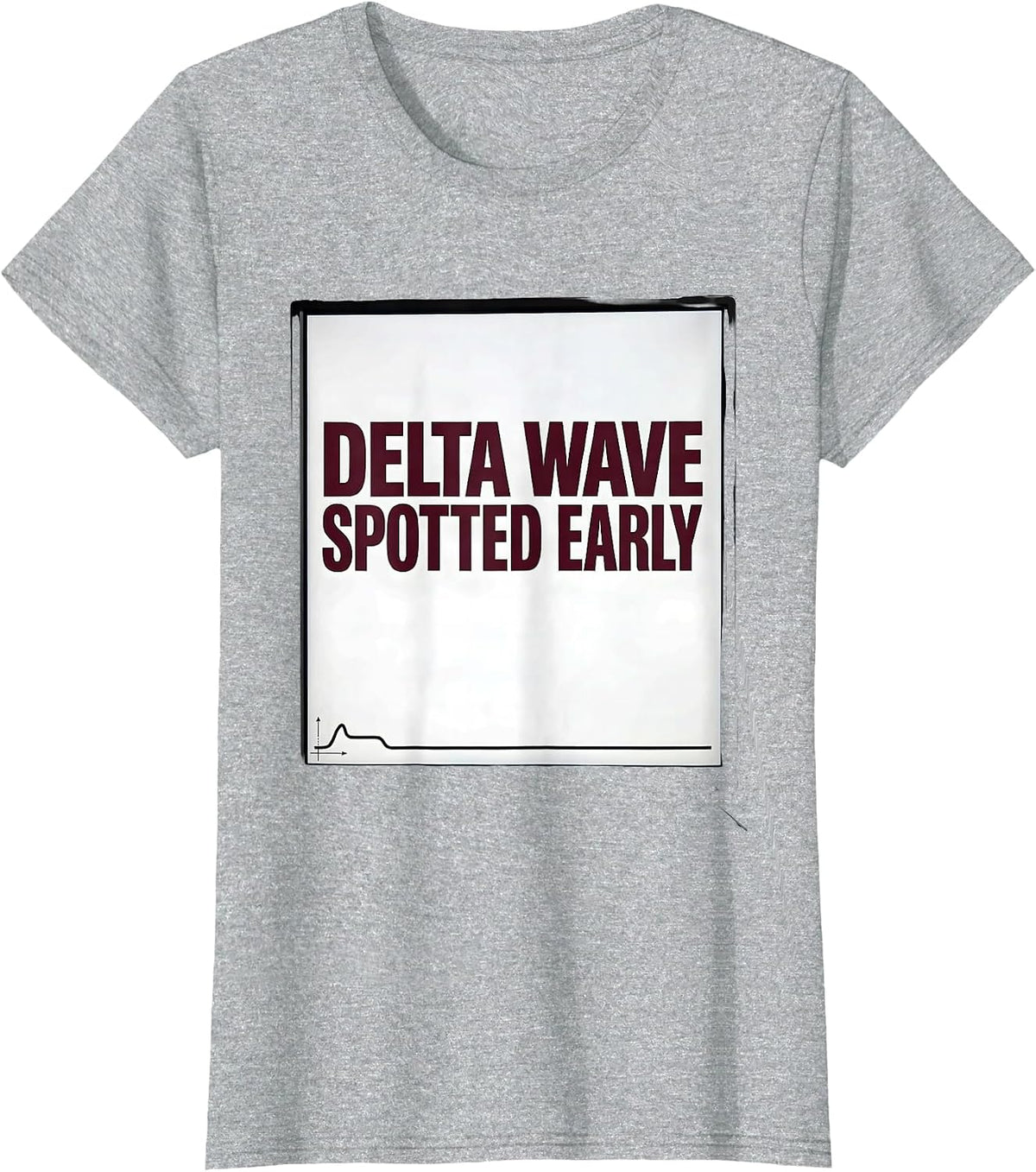 Delta Wave Spotted Early Cardiology Humor Cardiac Nurse T-Shirt - Heather Grey