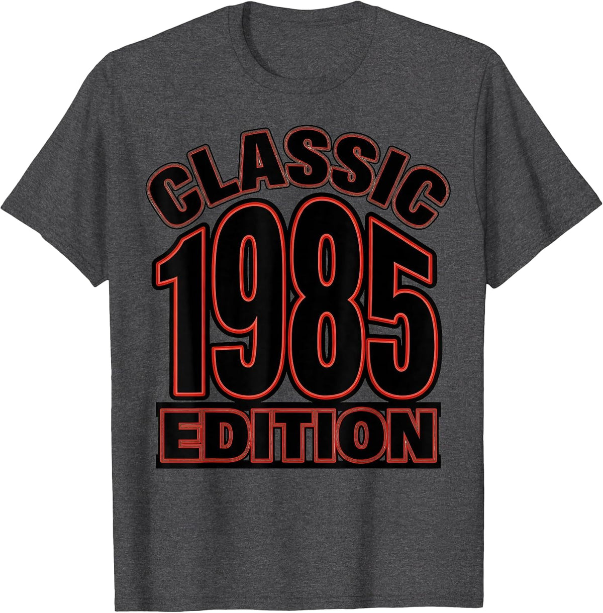 Classic 1985 Edition Vintage Birthday Design T-Shirt - Dark Heather Grey