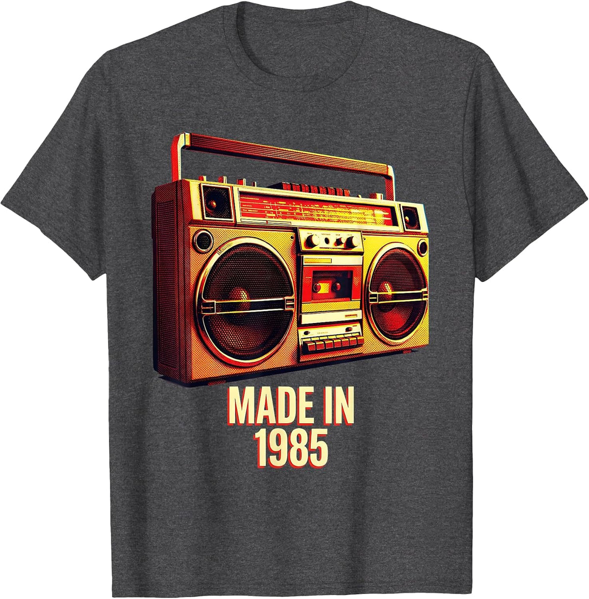 Made in 1985 Classic Birth Year Vintage Design T-Shirt - Dark Heather Grey