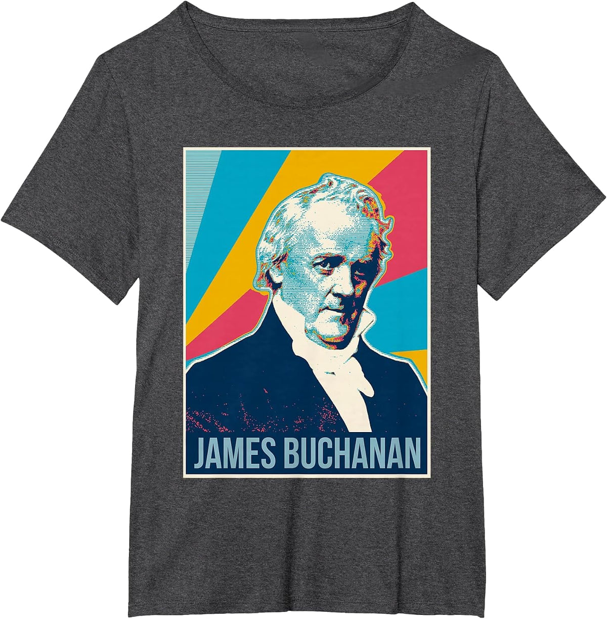 James Buchanan President T Shirt T-Shirt - Dark Heather Grey