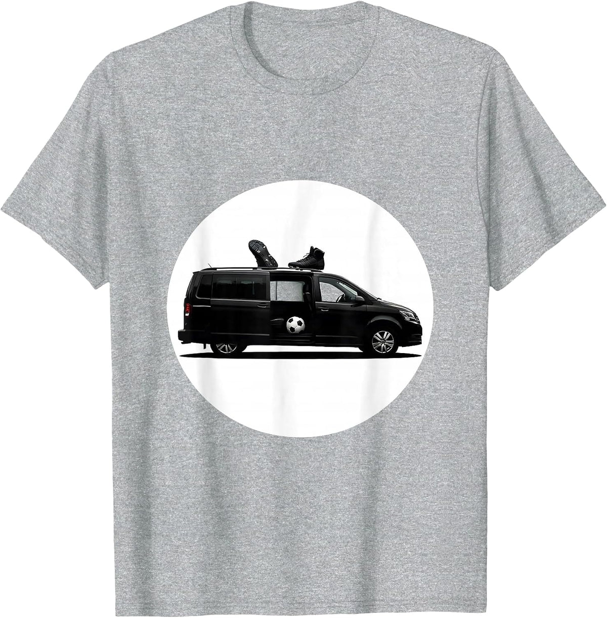 Men's Soccer Dad Overloaded Minivan Graphic T-Shirt - Heather Grey