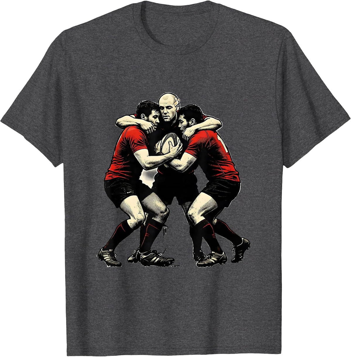 Men's Rugby Maul Sign Painter Showcard Funny Player Gift T-Shirt - Dark Heather Grey