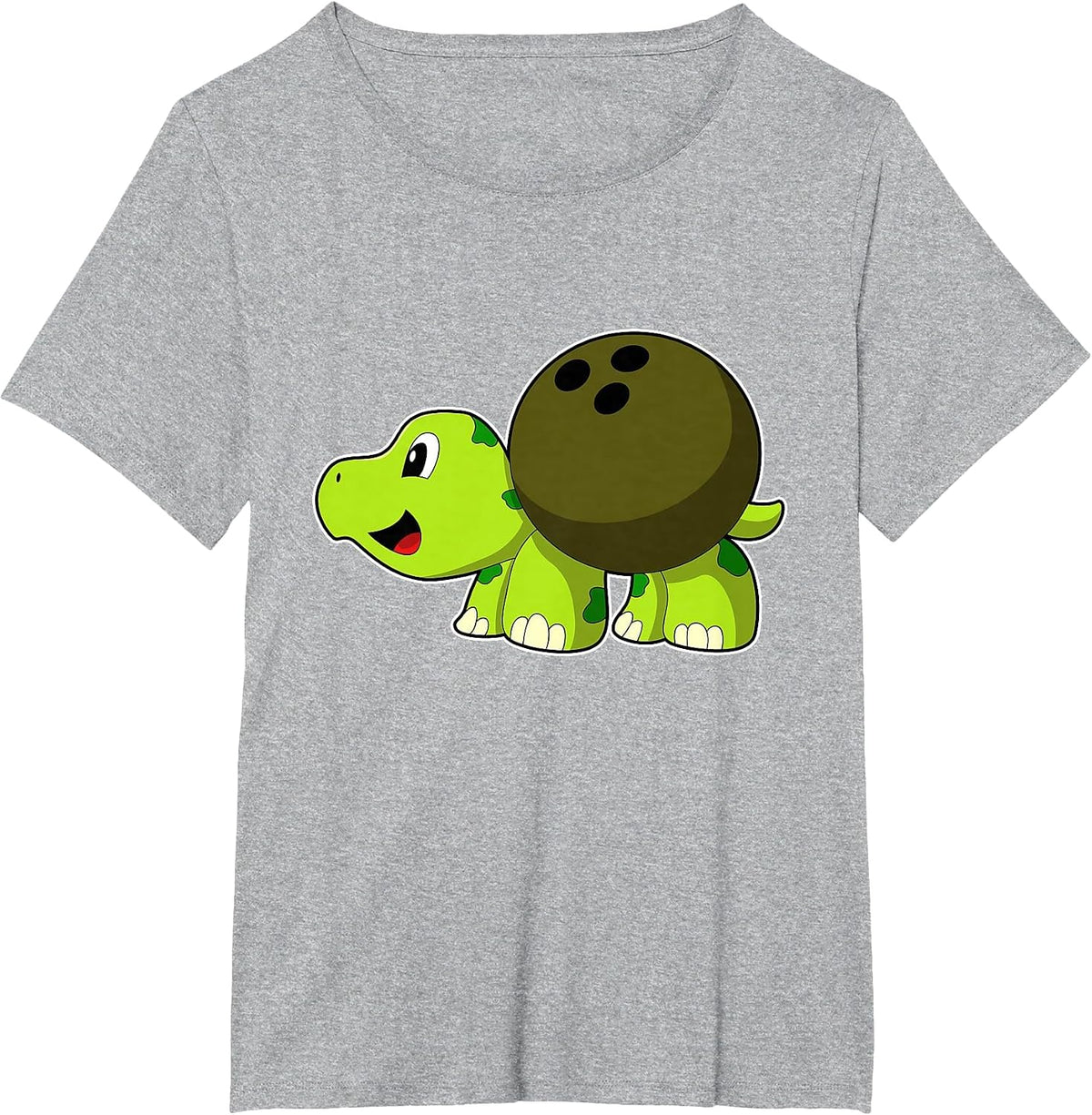 Turtle Bowling Bowling Ball Sports T-Shirt - Heather Grey