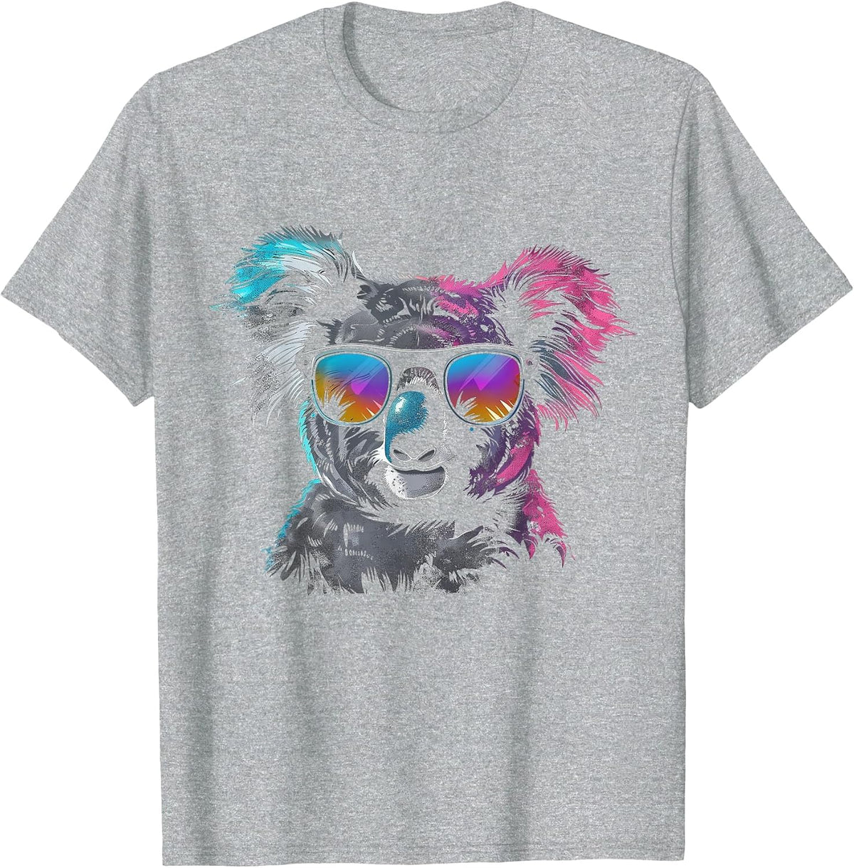 Koala Sunglasses Colourful Watercolour Australia Koala Bear T-Shirt - Heather Grey
