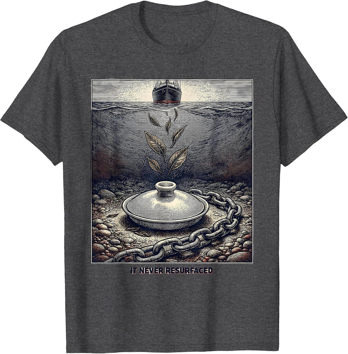 Men's It Never Resurfaced Funny History Teacher 4th Of July T-Shirt - Dark Heather Grey