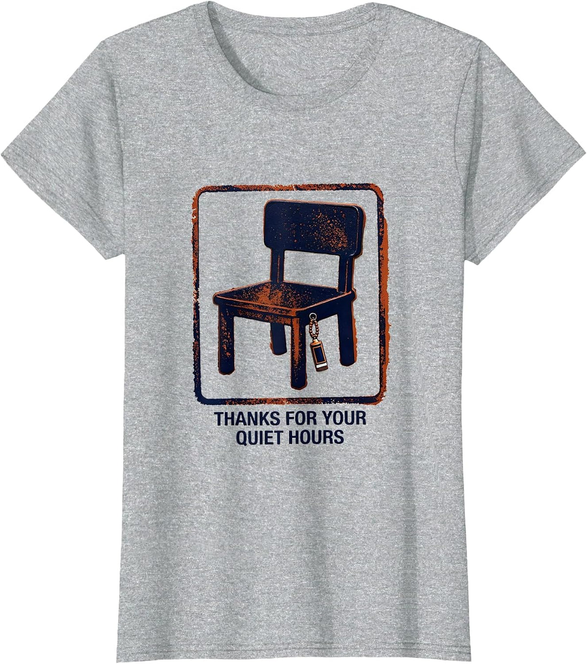 Thanks For Your Quiet Hours Rubber Stamp Faith-Based T-Shirt - Heather Grey