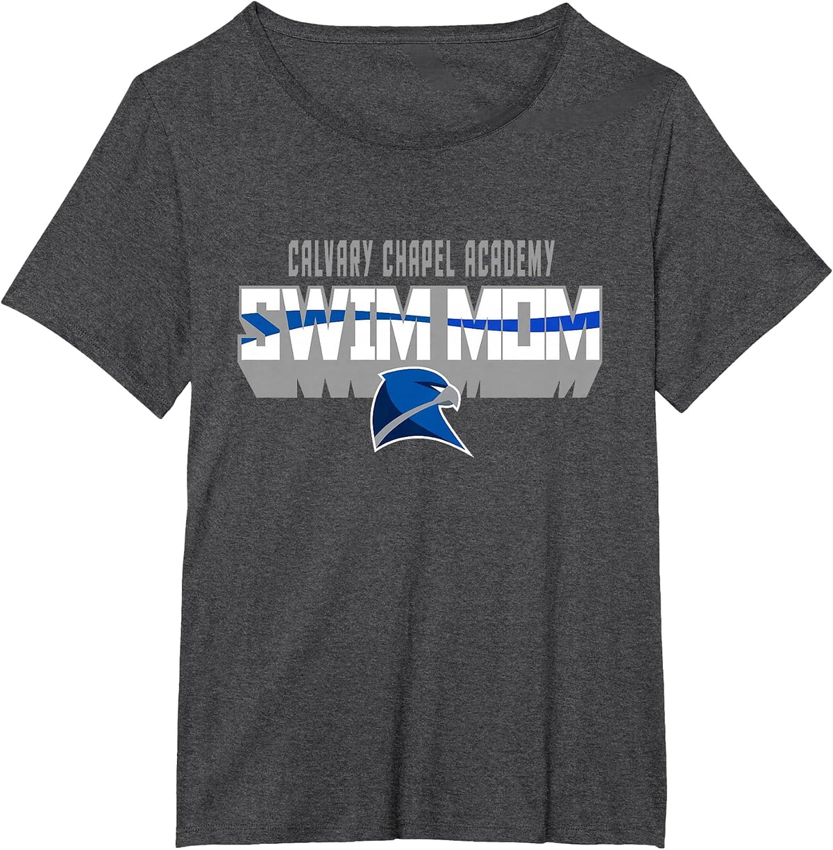 Calvary Chapel Swimming Moms 2025 T-Shirt - Dark Heather Grey
