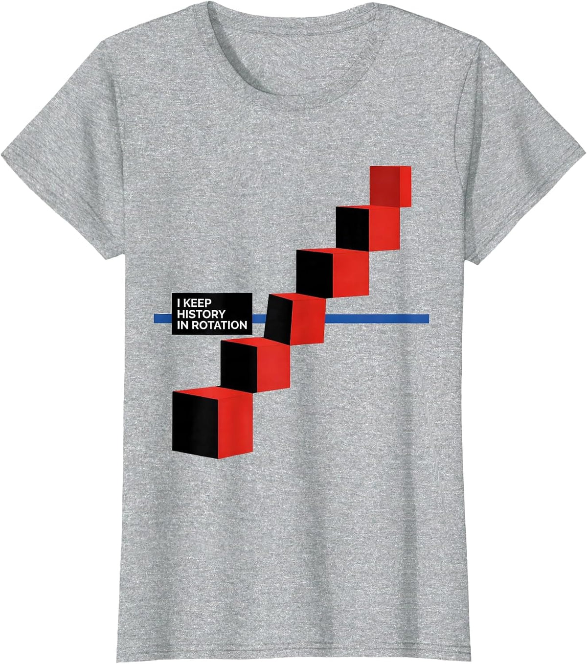 Women's I Keep History In Rotation Bauhaus Modernist History Teacher T-Shirt - Heather Grey
