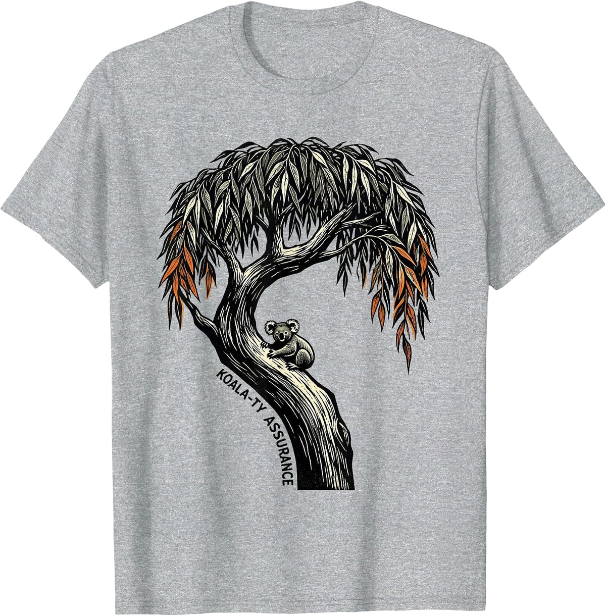 Men's Koala-ty Assurance Cute Koala Pun Animal Lover Humor T-Shirt - Heather Grey