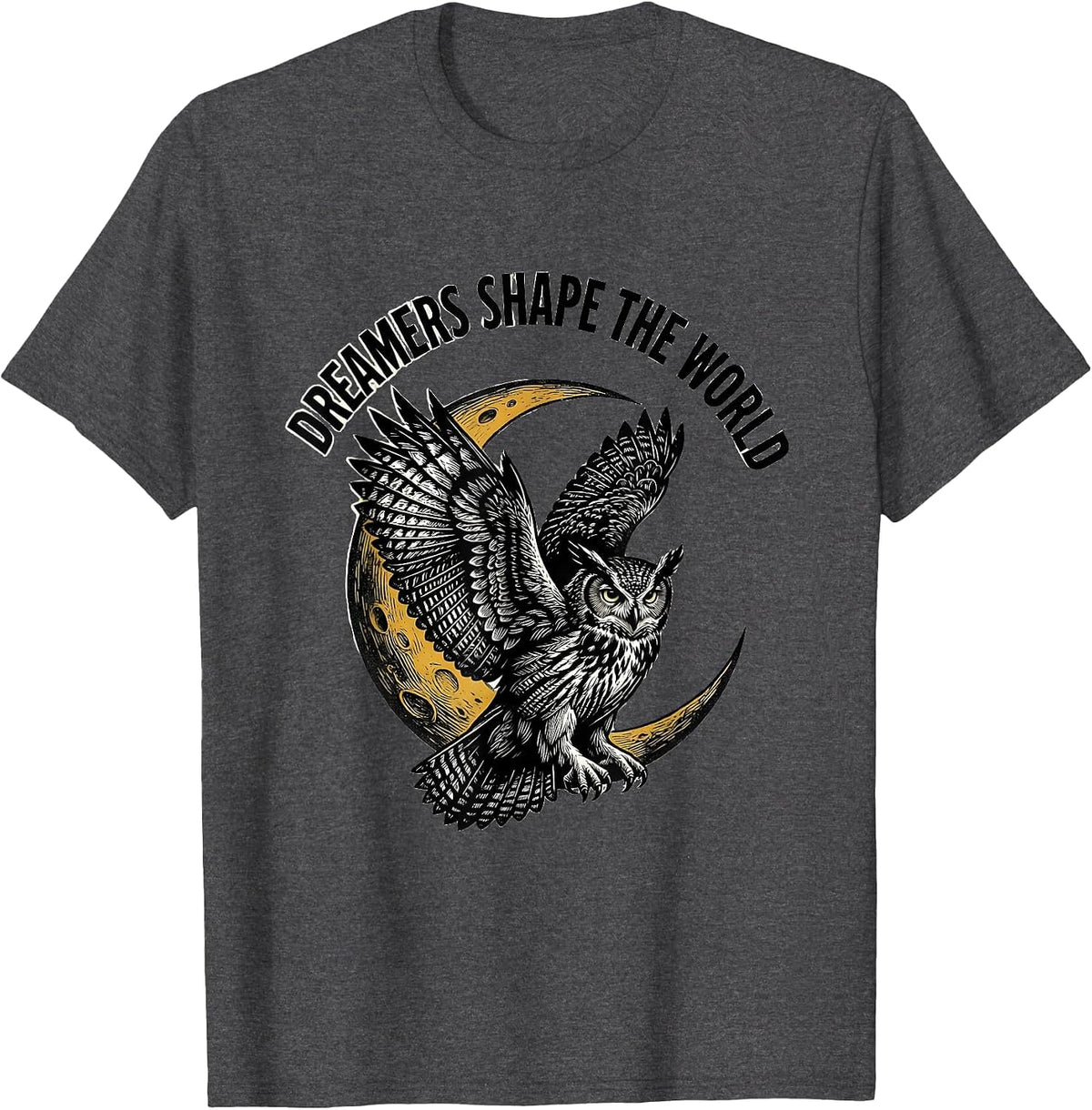 Reveur House Dreamers Shape the World Design T-Shirt - Dark Heather Grey