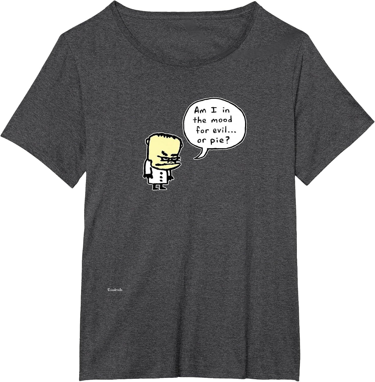 Evil or Cake Dr. Strangegutt T-Shirt - Dark Heather Grey