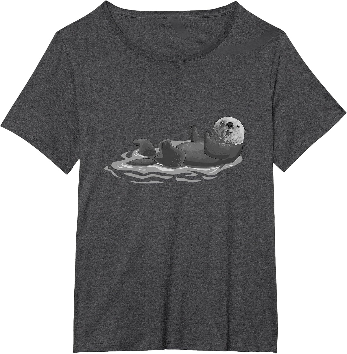 Floating Otter T-Shirt - Dark Heather Grey