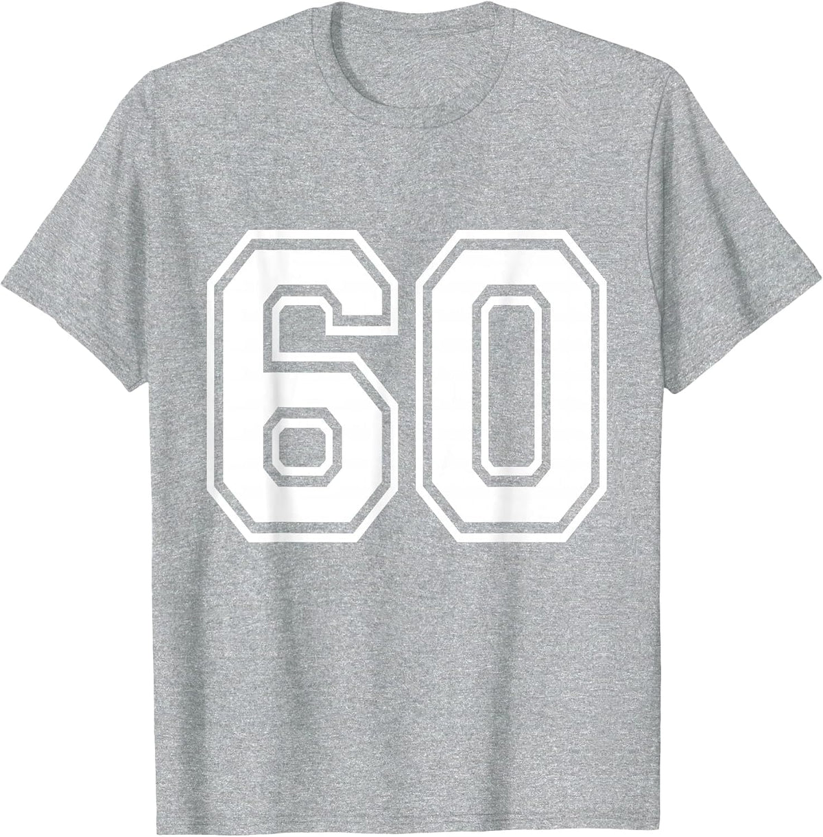 Number 60 Varsity Sports Team Jersey 60th Birthday 60 Years T-Shirt - Heather Grey