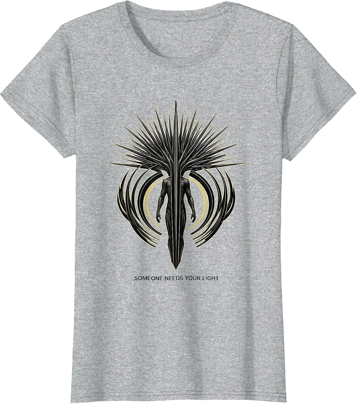Women's Someone Needs Your Light Inspirational Design T-Shirt - Heather Grey