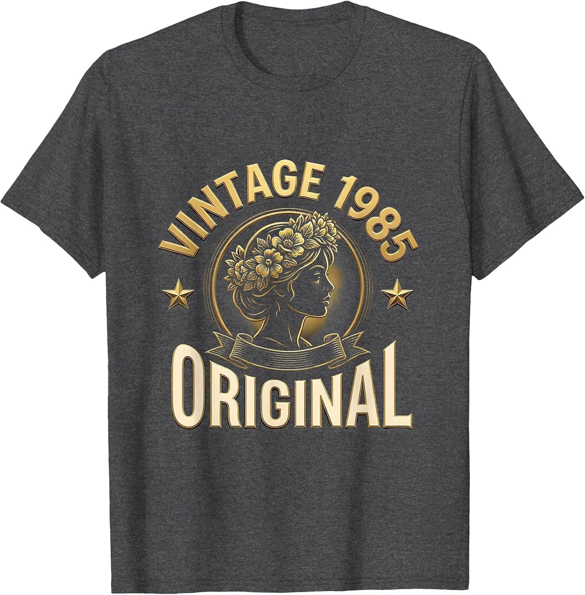Vintage 1985 Original Born In The 80s Design T-Shirt - Dark Heather Grey