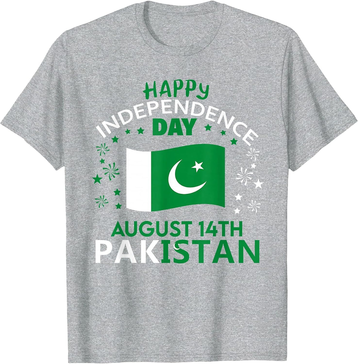 Pakistan 79th Independence Day Pakistani Pride Pakistan Flag T-Shirt - Heather Grey