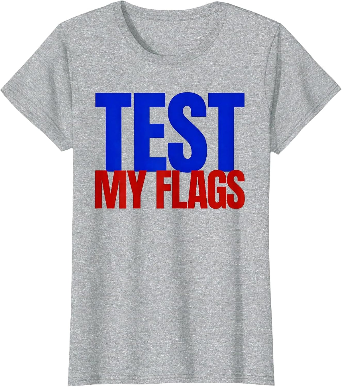 Test My Flags Minimalist Geography Lover World Traveler Gift T-Shirt - Heather Grey