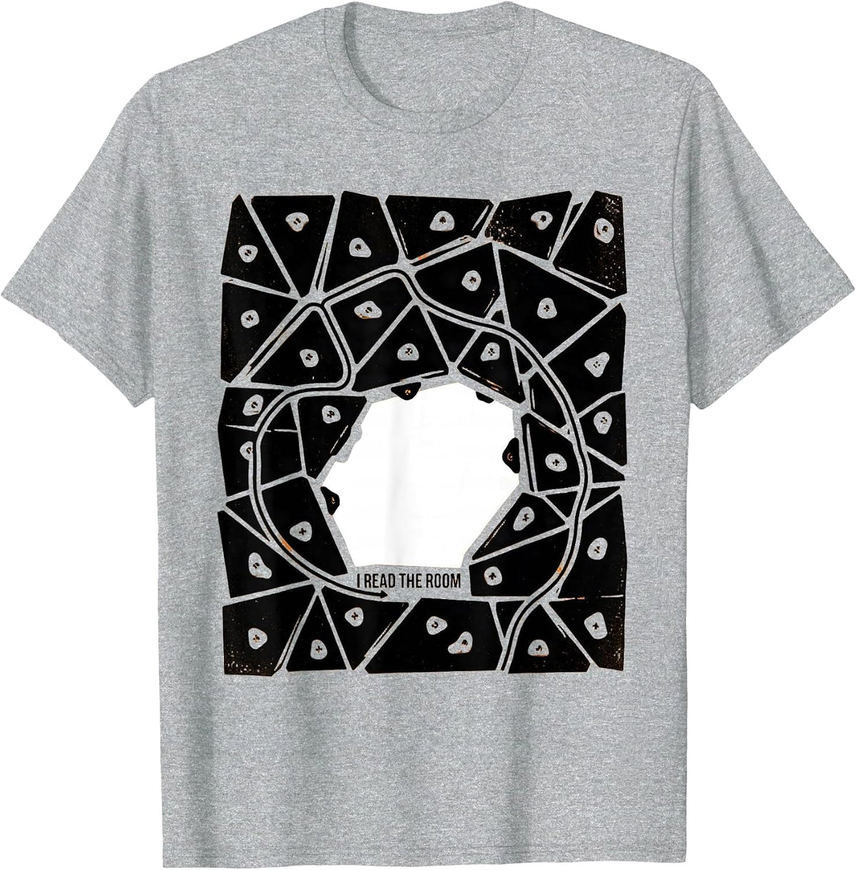 Men's I Read The Room Funny Rock Climber Bouldering Gift T-Shirt - Heather Grey