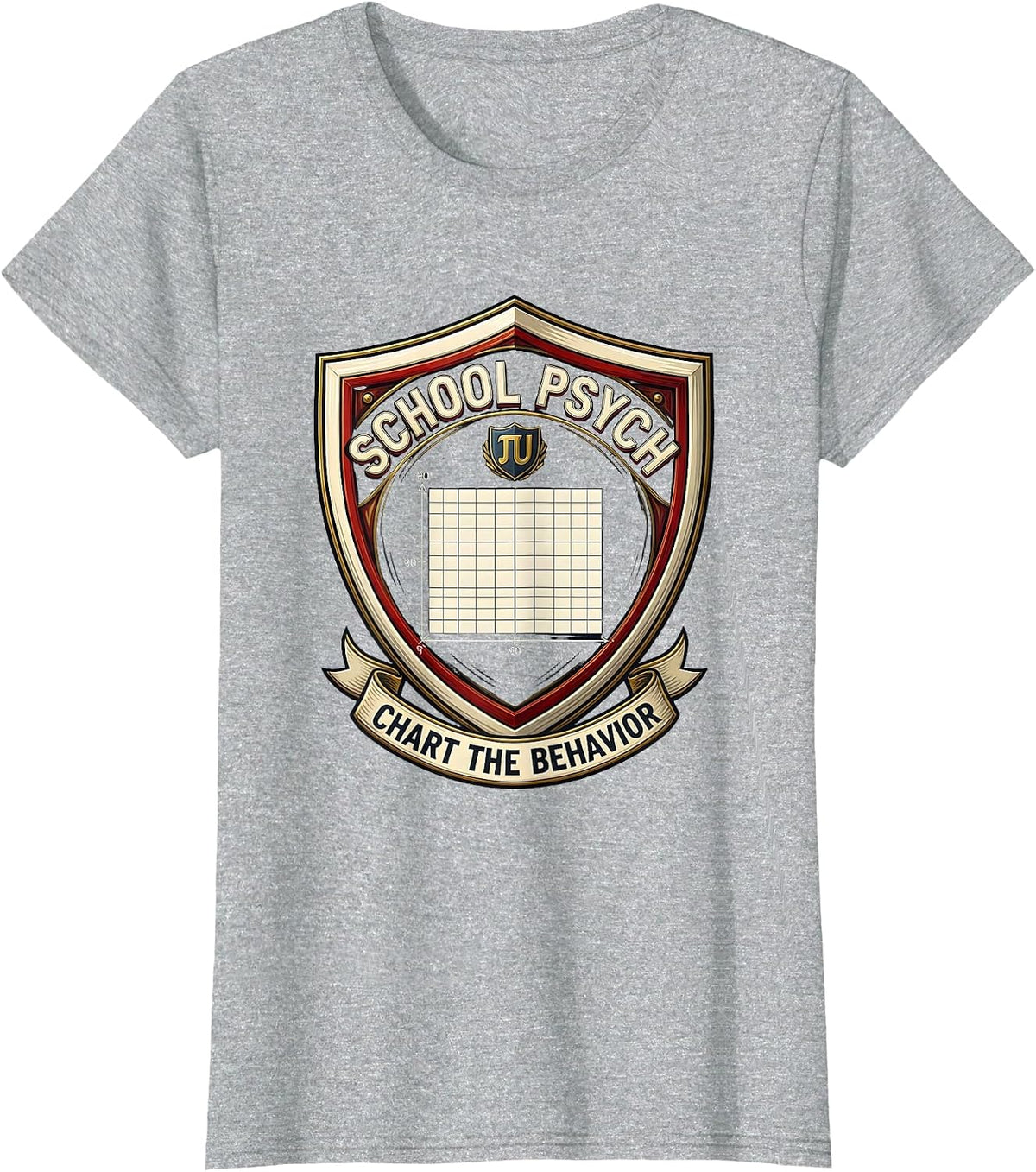 Women's School Psych Chart The Behavior Funny School Psychologist T-Shirt - Heather Grey