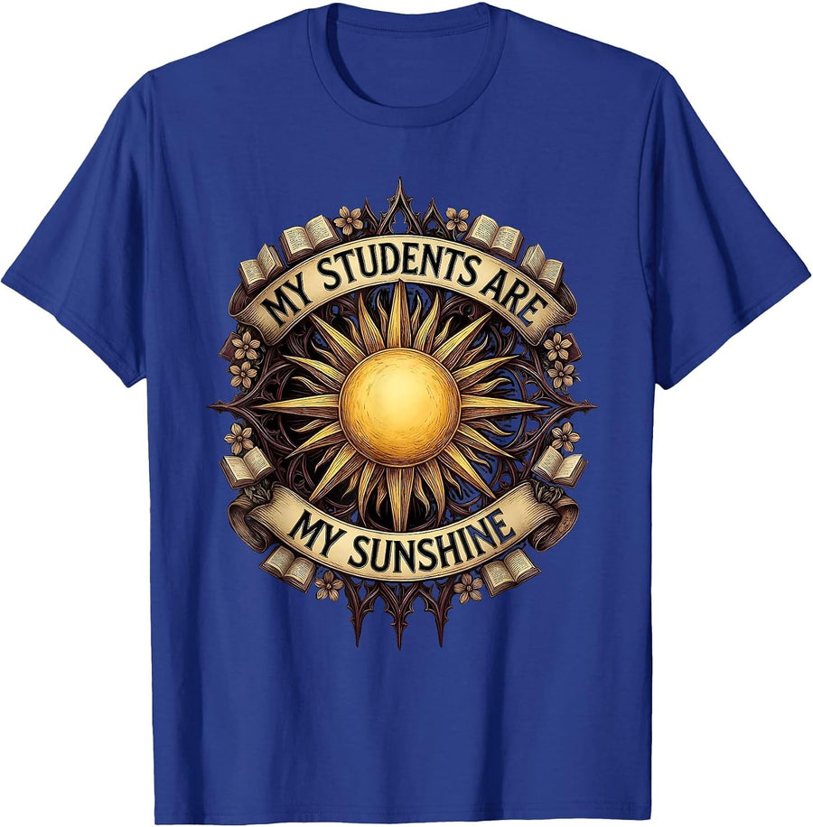My Students Are My Sunshine Preschool Teacher T-Shirt - Royal Blue