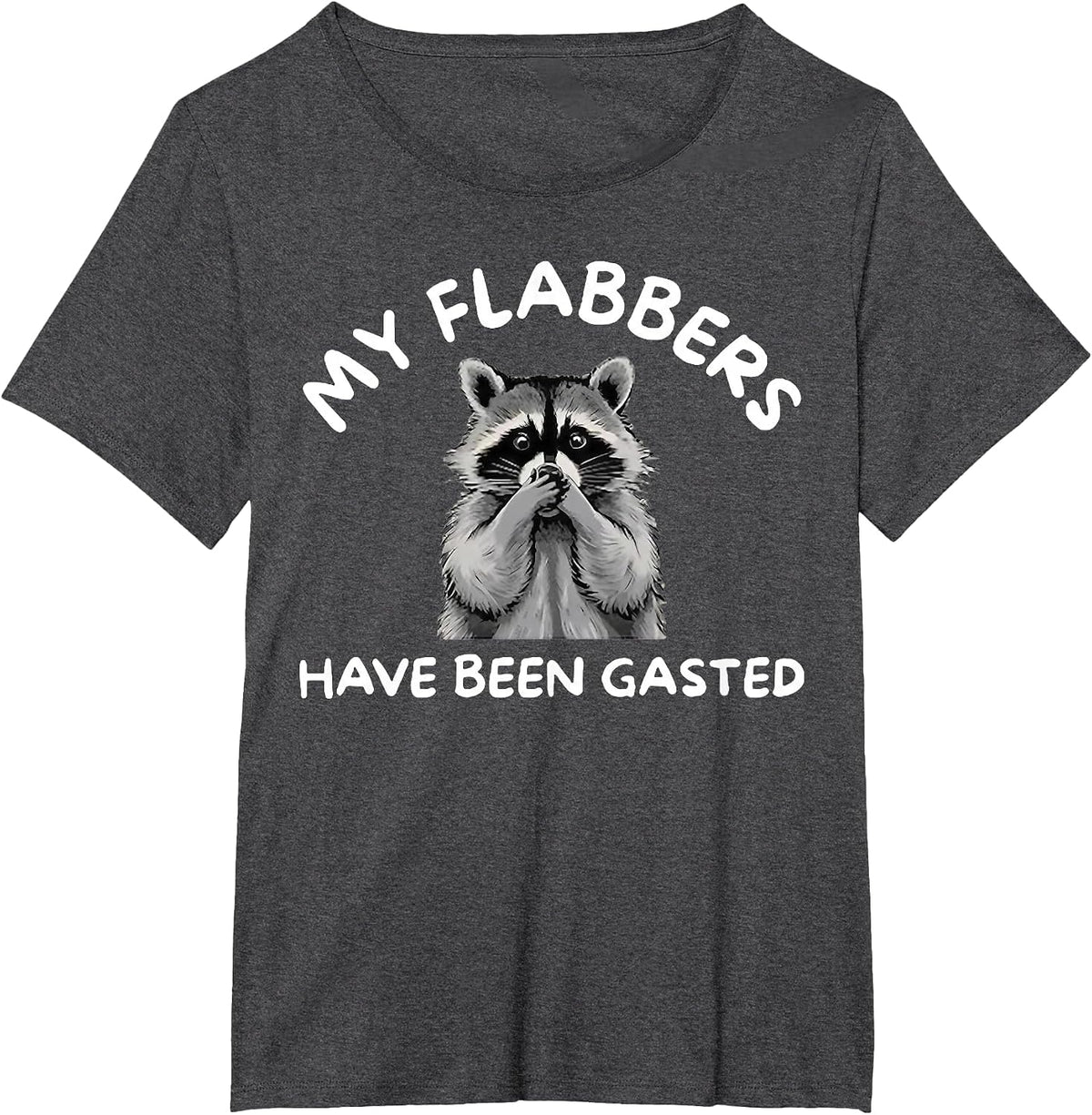 Raccoon My Flabbers Have Been Gasted T-Shirt - Dark Heather Grey