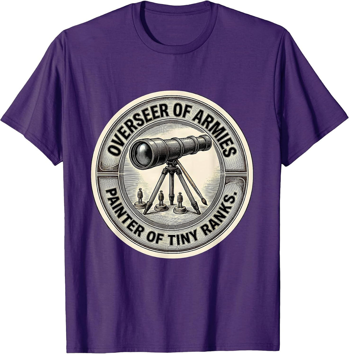Overseer Of Armies Painter Of Tiny Ranks Miniature Painter T-Shirt - Purple