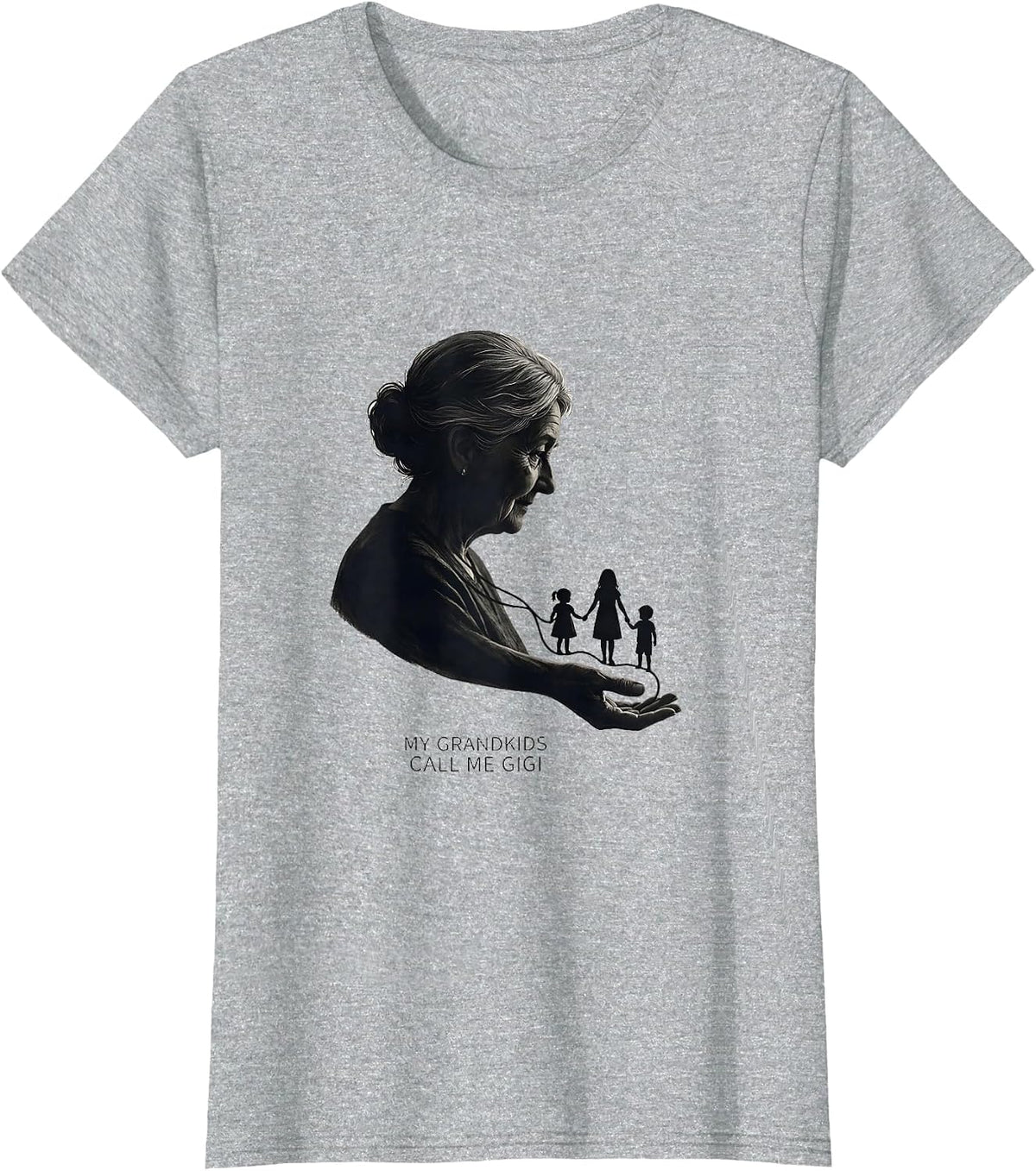 My Grandkids Call Me Gigi Sentimental Grandma Gift Family T-Shirt - Heather Grey