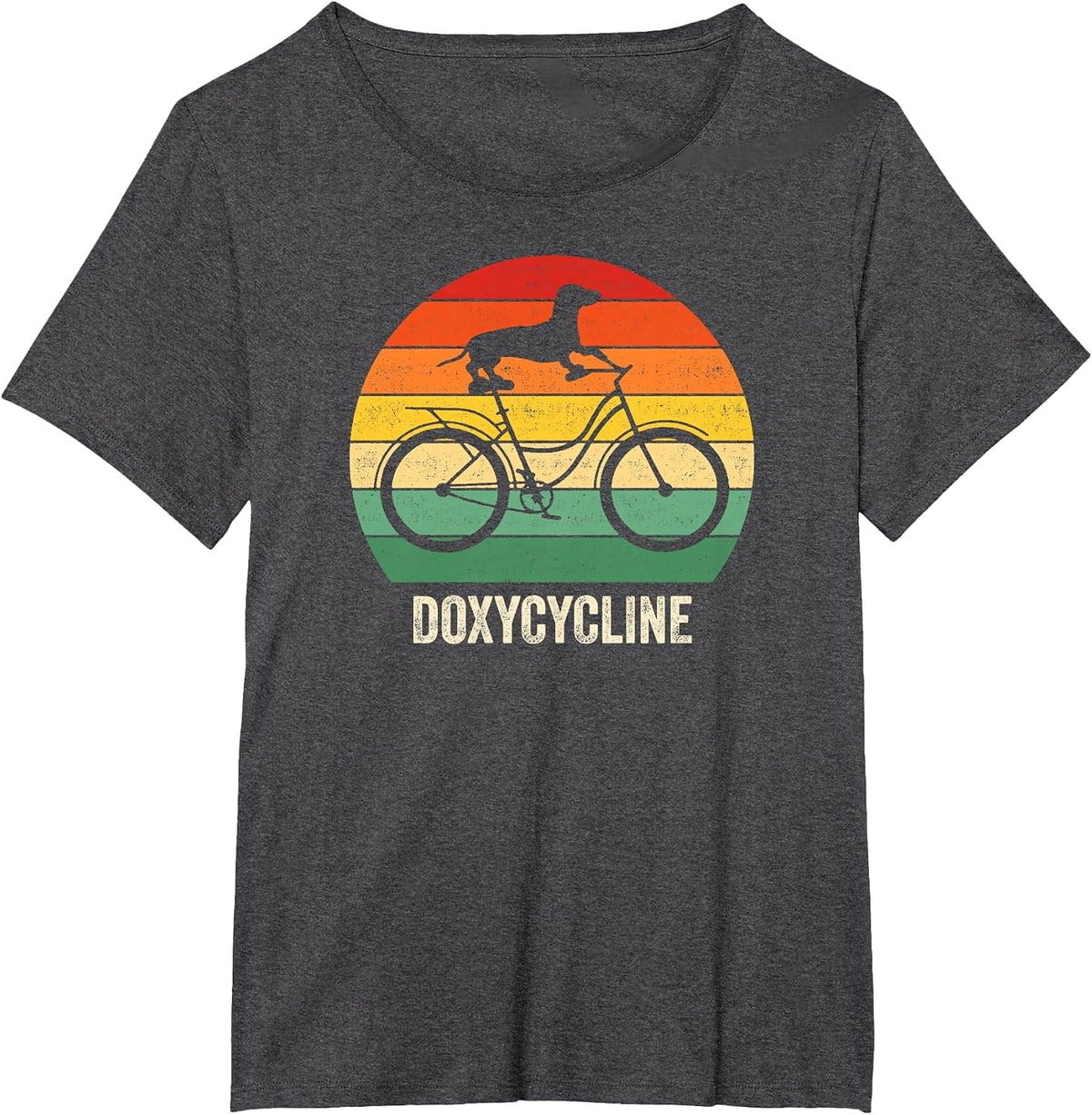 Doxycycline – Funny Pharmacy Vet Tech Dachshund T-Shirt - Dark Heather Grey