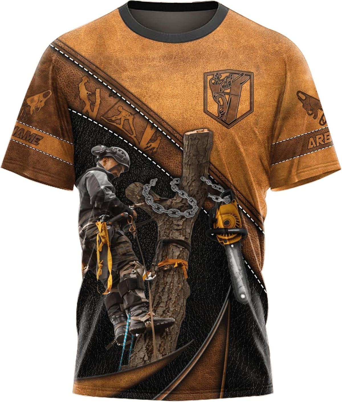 Arborist Carpenter Worker T-Shirts 3D Print Unisex Shirts Tee Short Sleeves Shirt Summer Top - C-dx-15