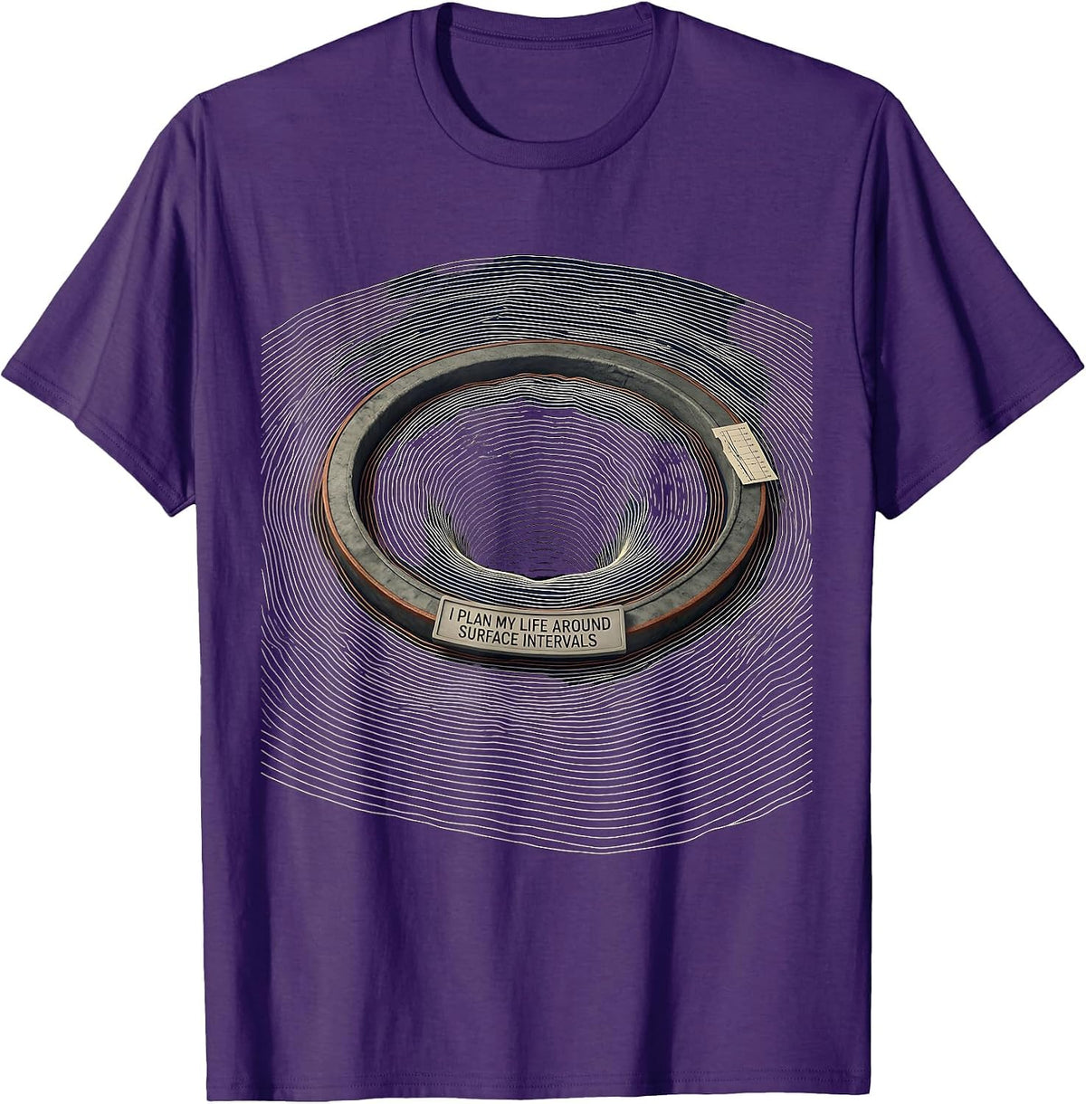 I Plan My Life Around Surface Intervals Scuba Diver T-Shirt - Purple