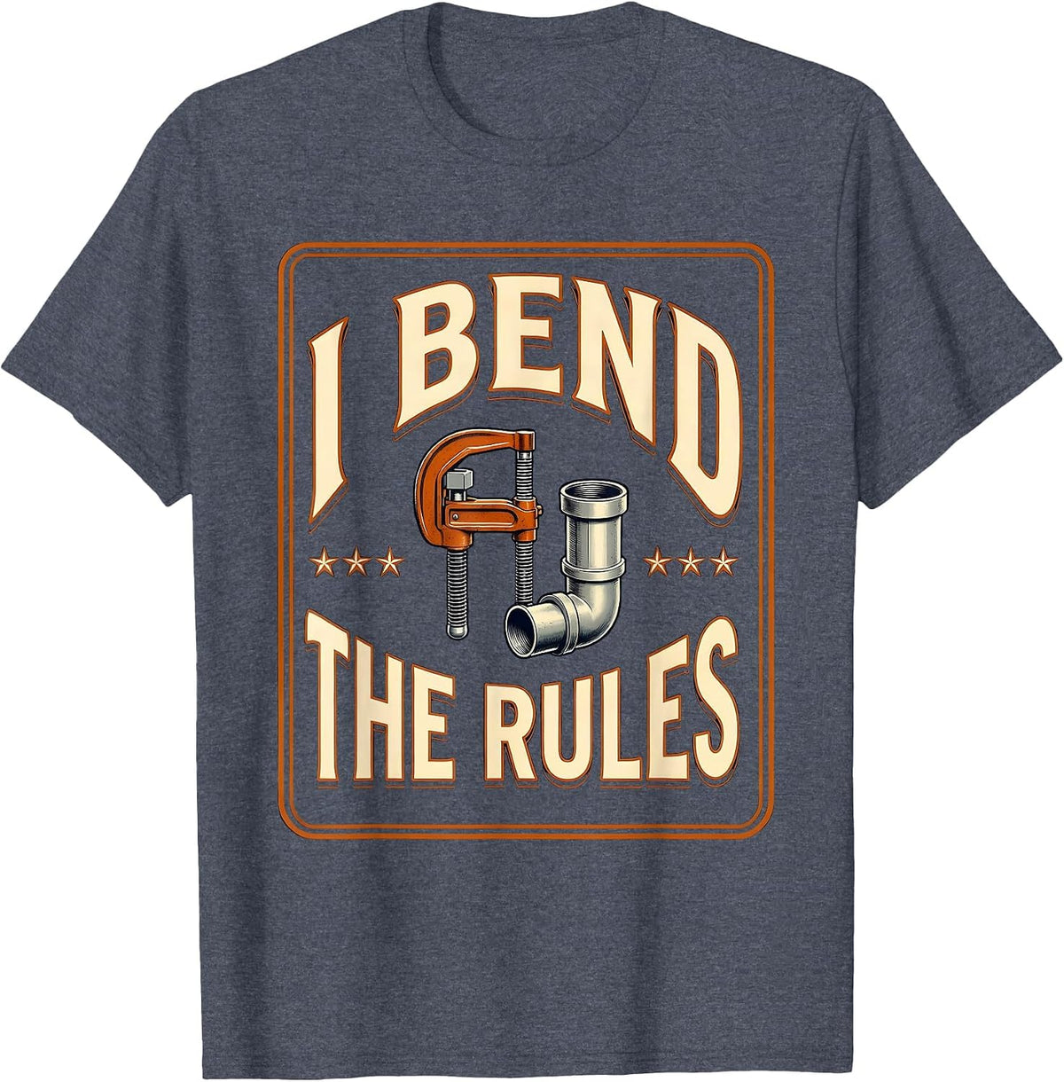 I Bend The Rules Funny Electrician Engineer Lineman Gift T-Shirt - Heather Blue