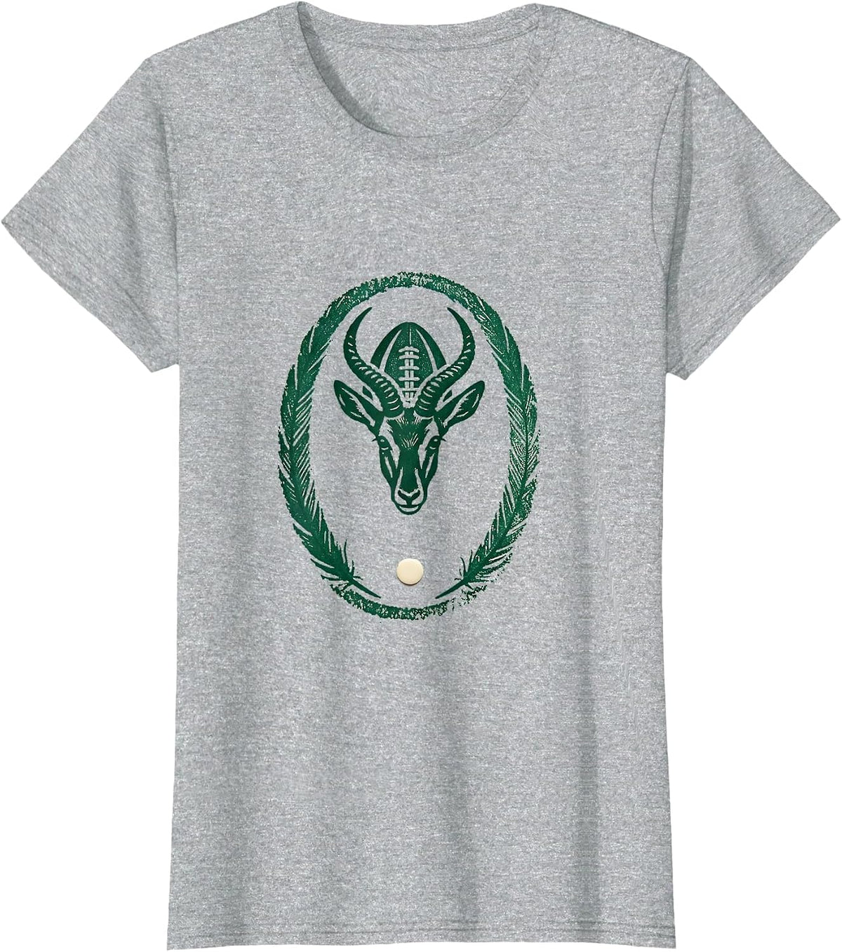 Springbok Rugby Stamp South African National Pride T-Shirt - Heather Grey