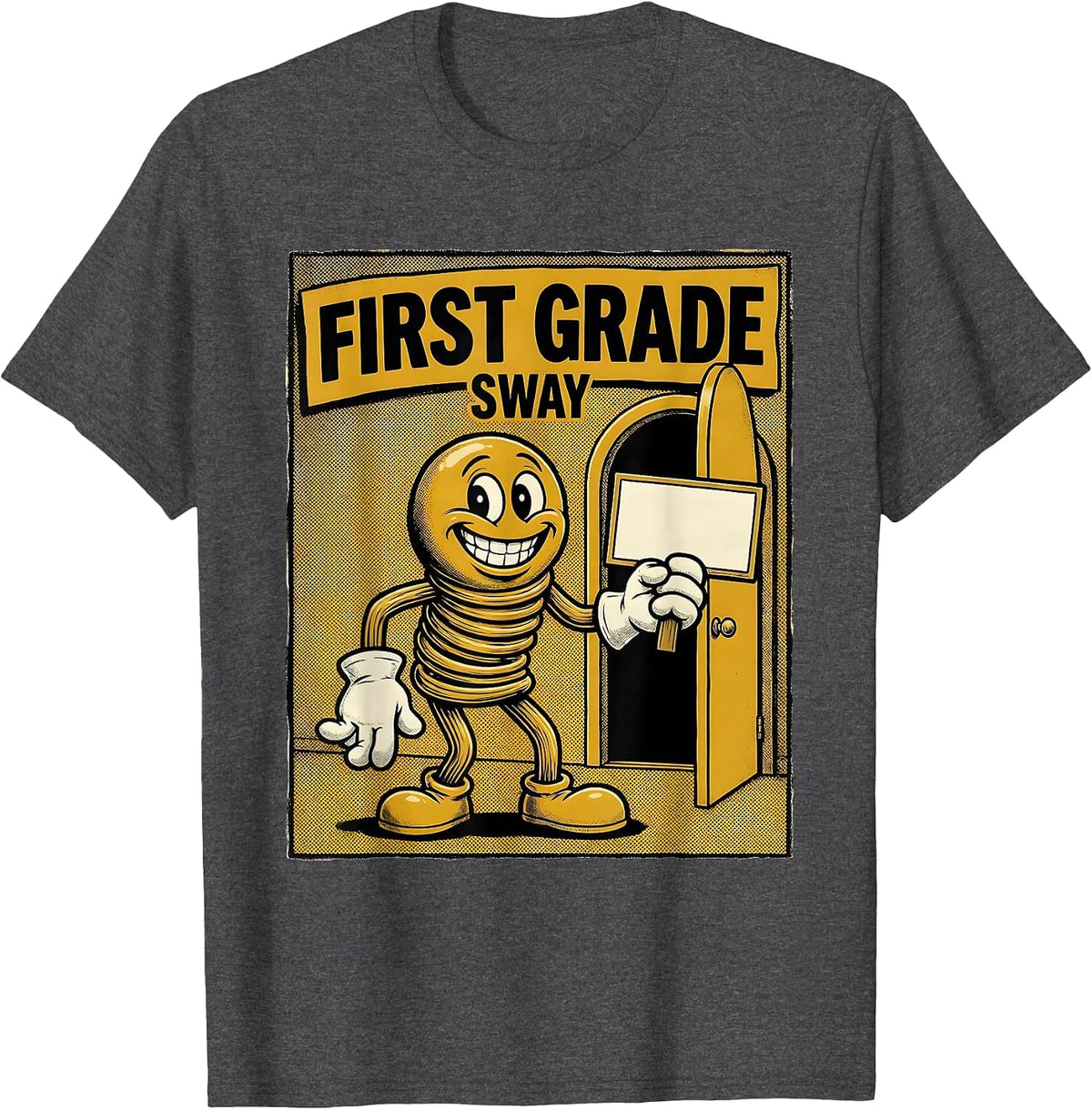 First Grade Sway Retro First Grade Vibes Back To School 1st T-Shirt - Dark Heather Grey