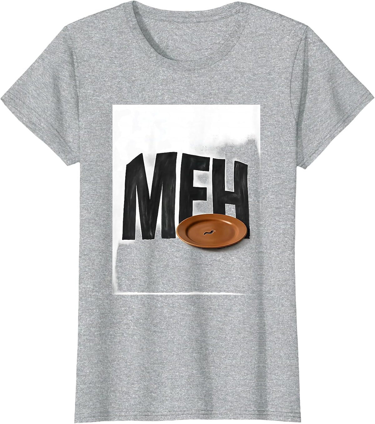 Women's Meh Funny Sloth Lover Lazy Humor Gift T-Shirt - Heather Grey
