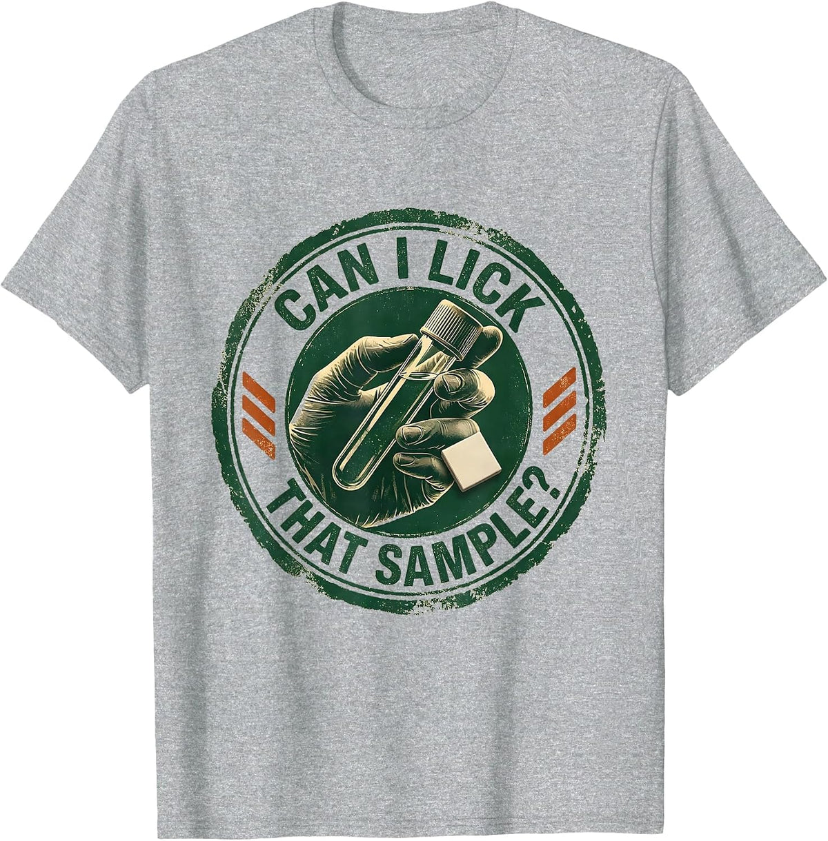 Men's Can I Lick That Sample Funny Periodic Table Chemistry T-Shirt - Heather Grey