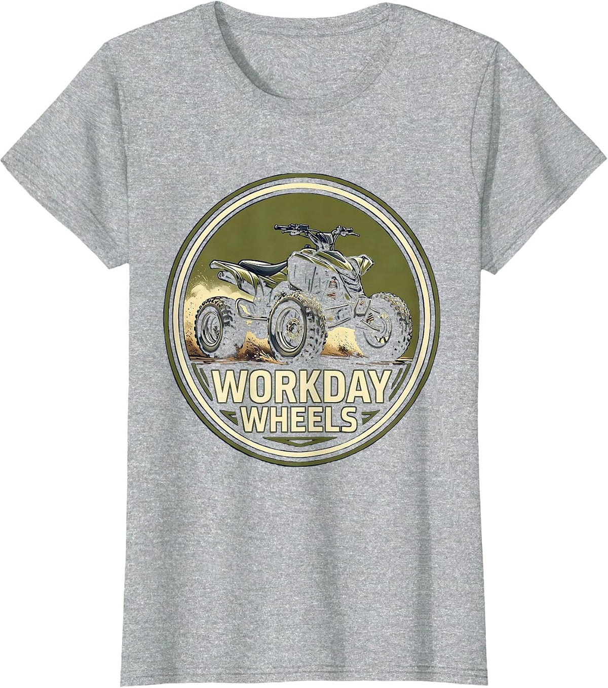 Workday Wheels Quad Bike Motocross Off-Road Rider Pride T-Shirt - Heather Grey