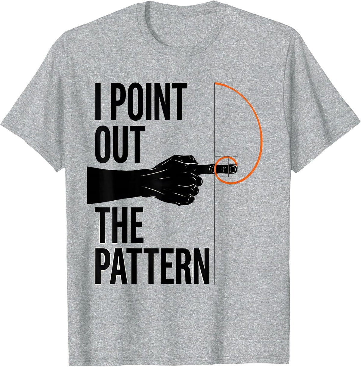 Men's I Point Out The Pattern Editorial Conceptual Math Enthusiast T-Shirt - Heather Grey