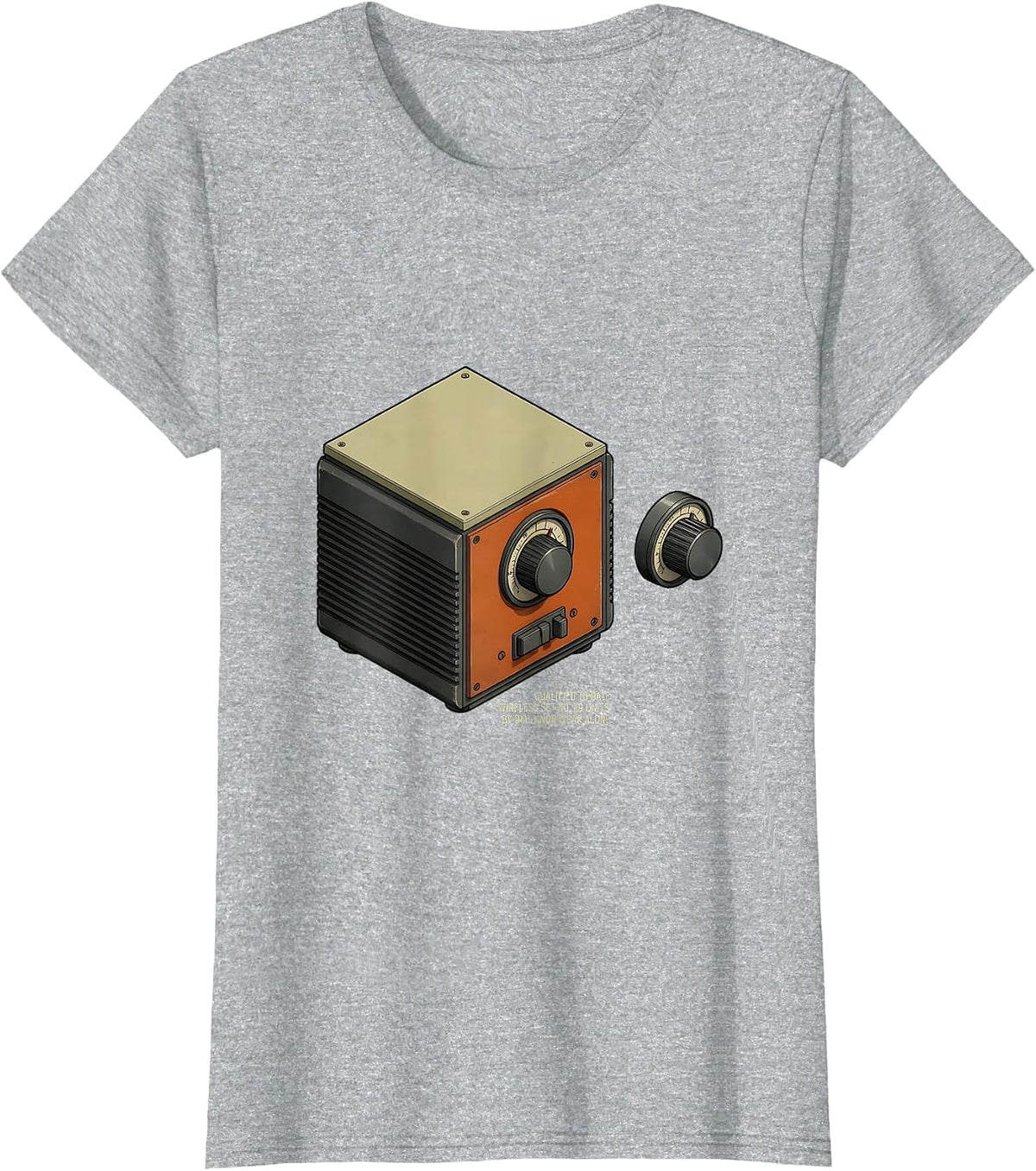 Qualified To Date Wireless Set WWII History Buff T-Shirt - Heather Grey
