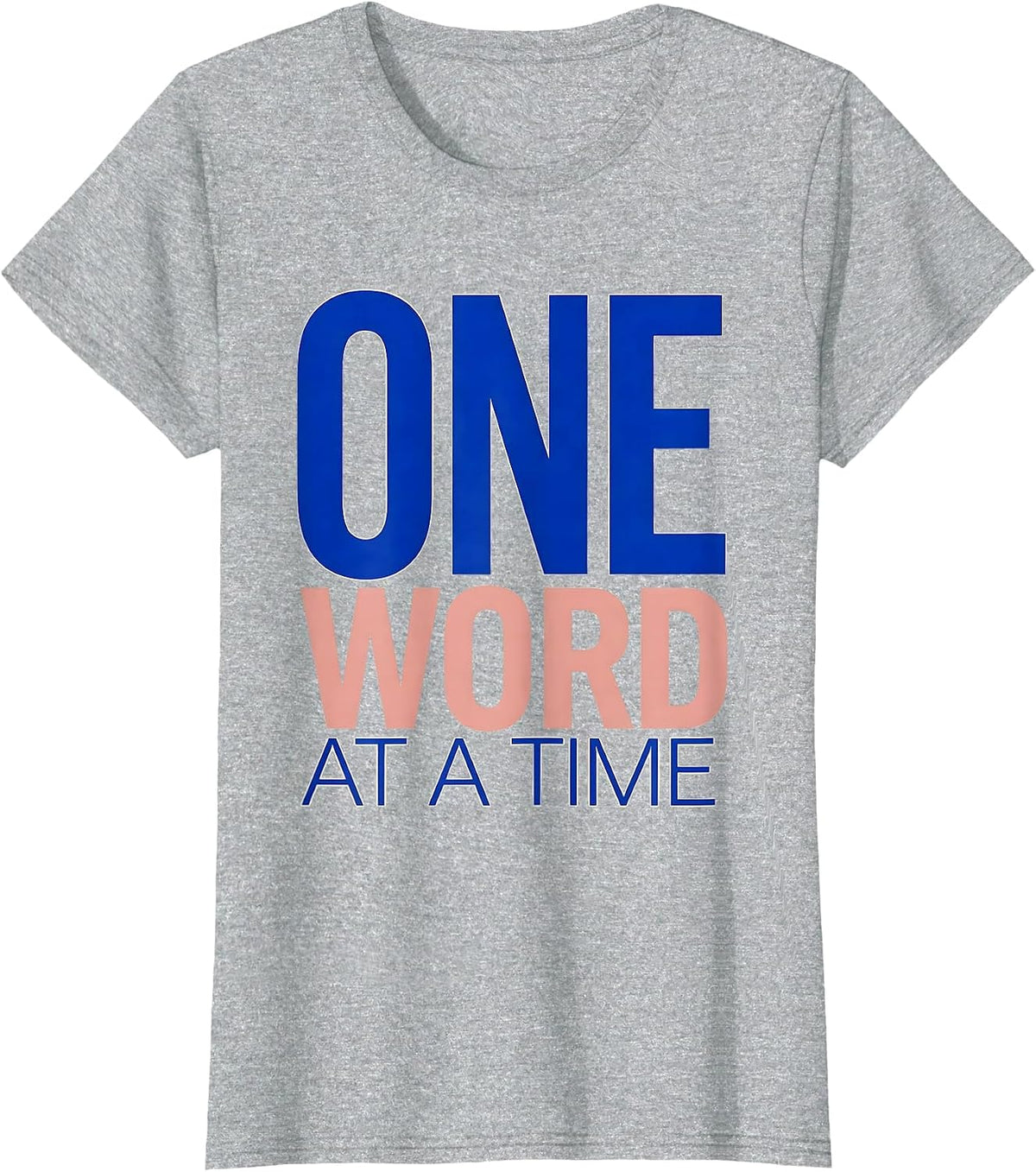 One Word at a Time Speech Therapy Design T-Shirt - Heather Grey