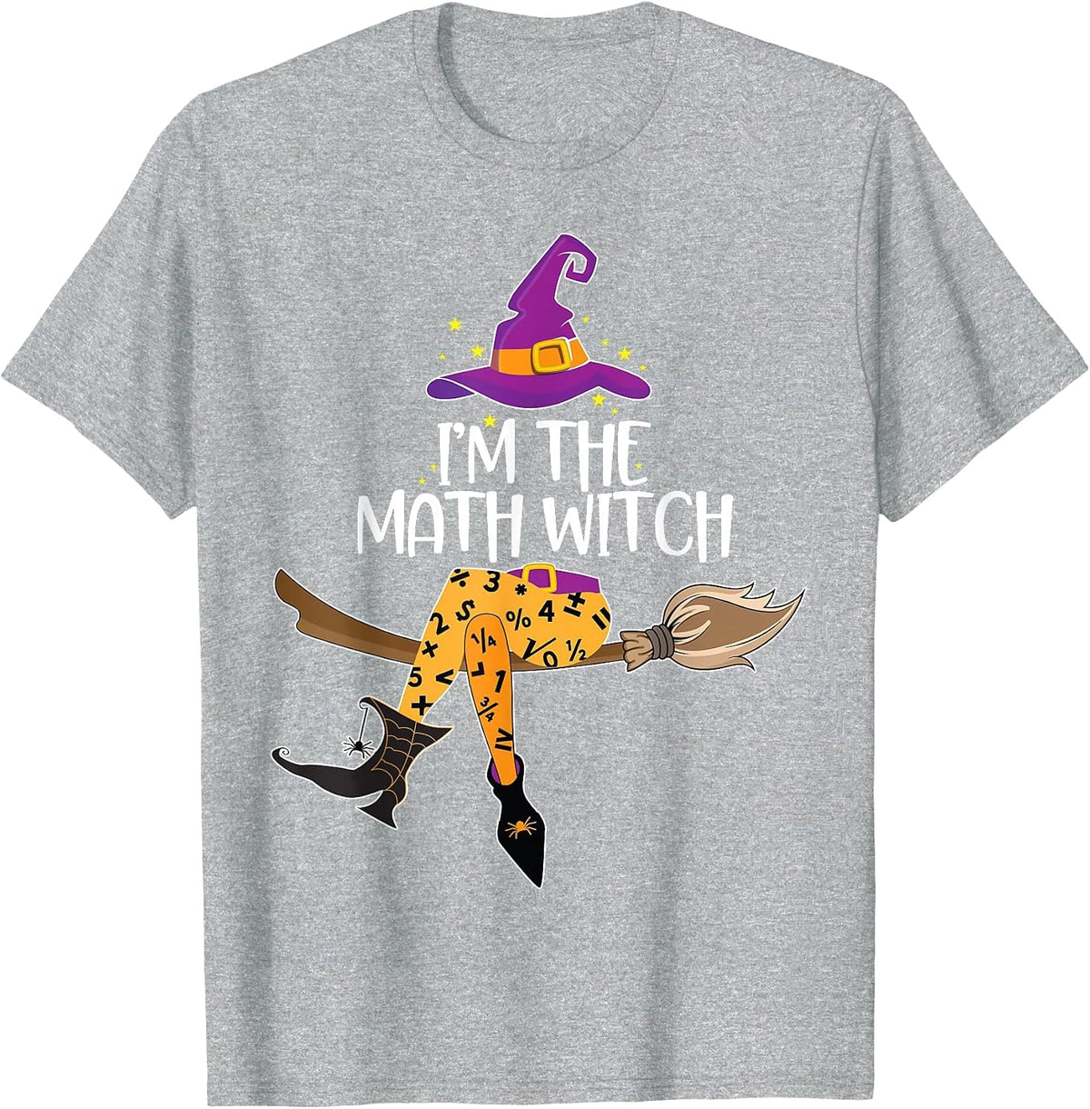 Im the Math Witch Shirt Halloween Matching Group Costume T-Shirt - Heather Grey