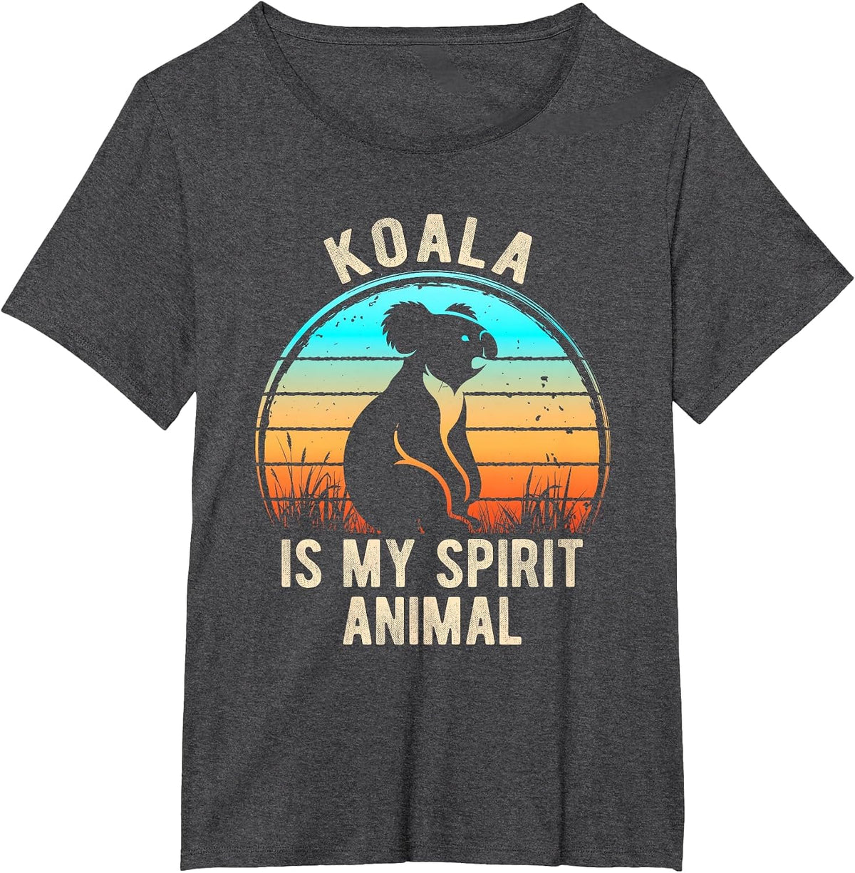 Koala is My Spirit Animal Australia Retro Nature T-Shirt - Dark Heather Grey