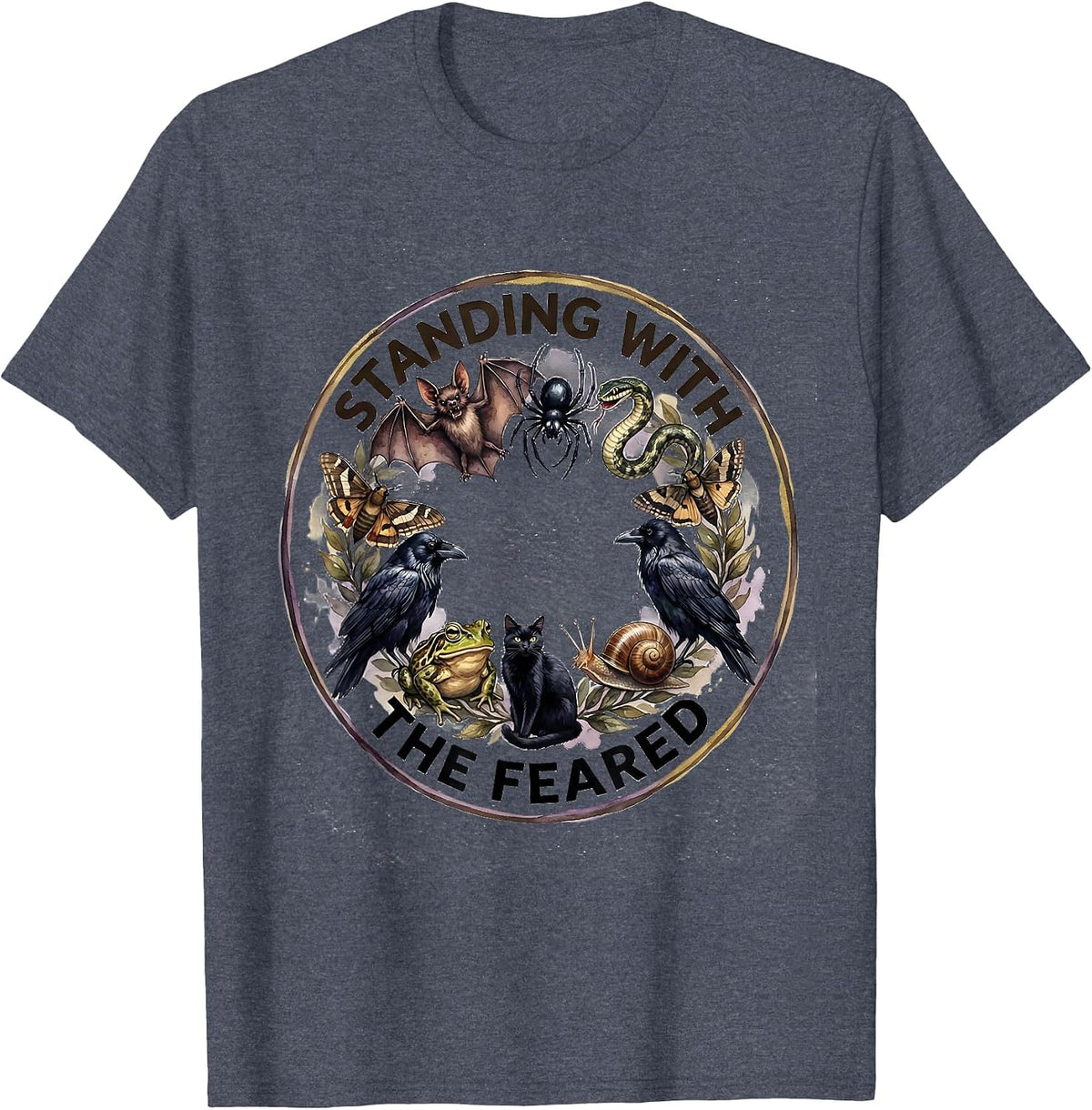 Standing With The Feared Watercolor Misunderstood Creatures T-Shirt - Heather Blue