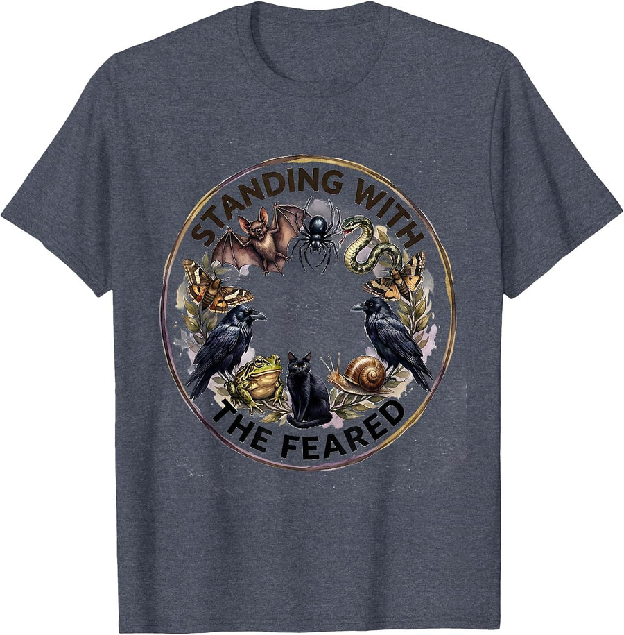 Standing With The Feared Watercolor Misunderstood Creatures T-Shirt - Heather Blue