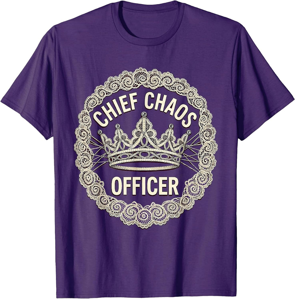 Men's Chief Chaos Officer Chaos Coordinator Design T-Shirt - Purple
