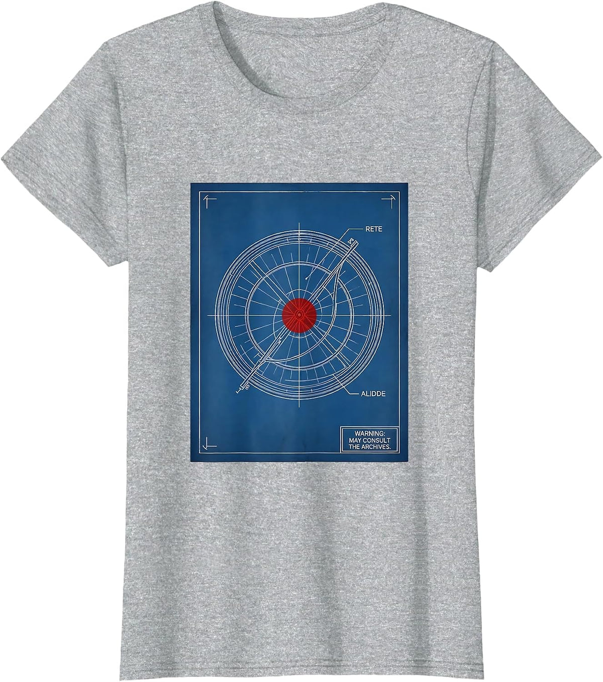 Warning: May Consult The Archives Funny History Teacher Gift T-Shirt - Heather Grey